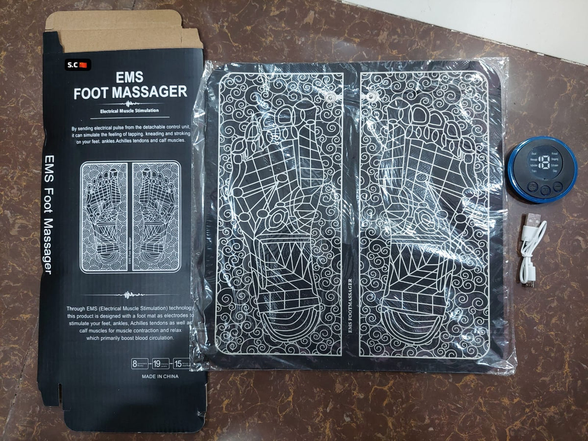EMS Foot Massager Mat - USB Rechargeable Foot Massage Pad