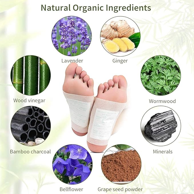 Kinoki Bamboo Vinegar Foot Patches - Relaxing Foot Pads, 10 Pads Pack