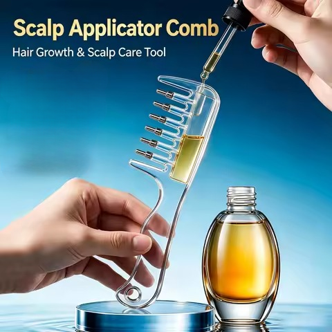Scalp Massage Comb with Rolling Balls - Hair Care & Relaxation, Random Color