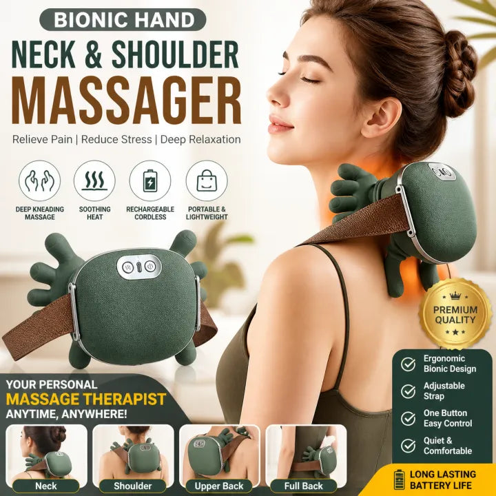 Smart Finger Pressure Neck Massager - Electric Relaxation & Massage Device