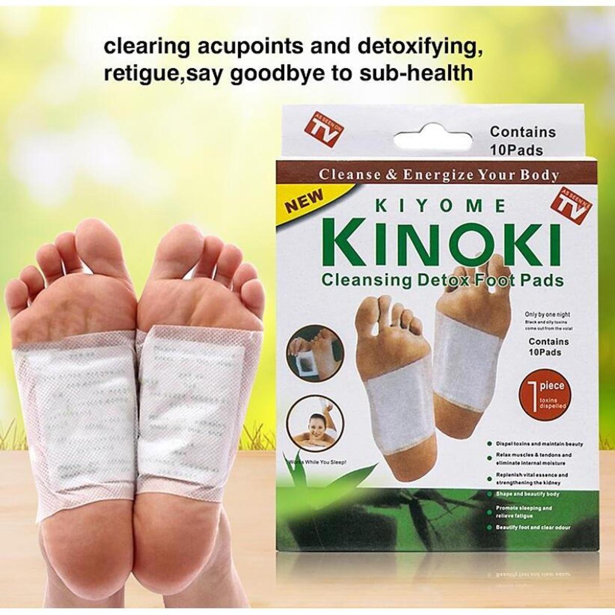 Kinoki Bamboo Vinegar Foot Patches - Relaxing Foot Pads, 10 Pads Pack